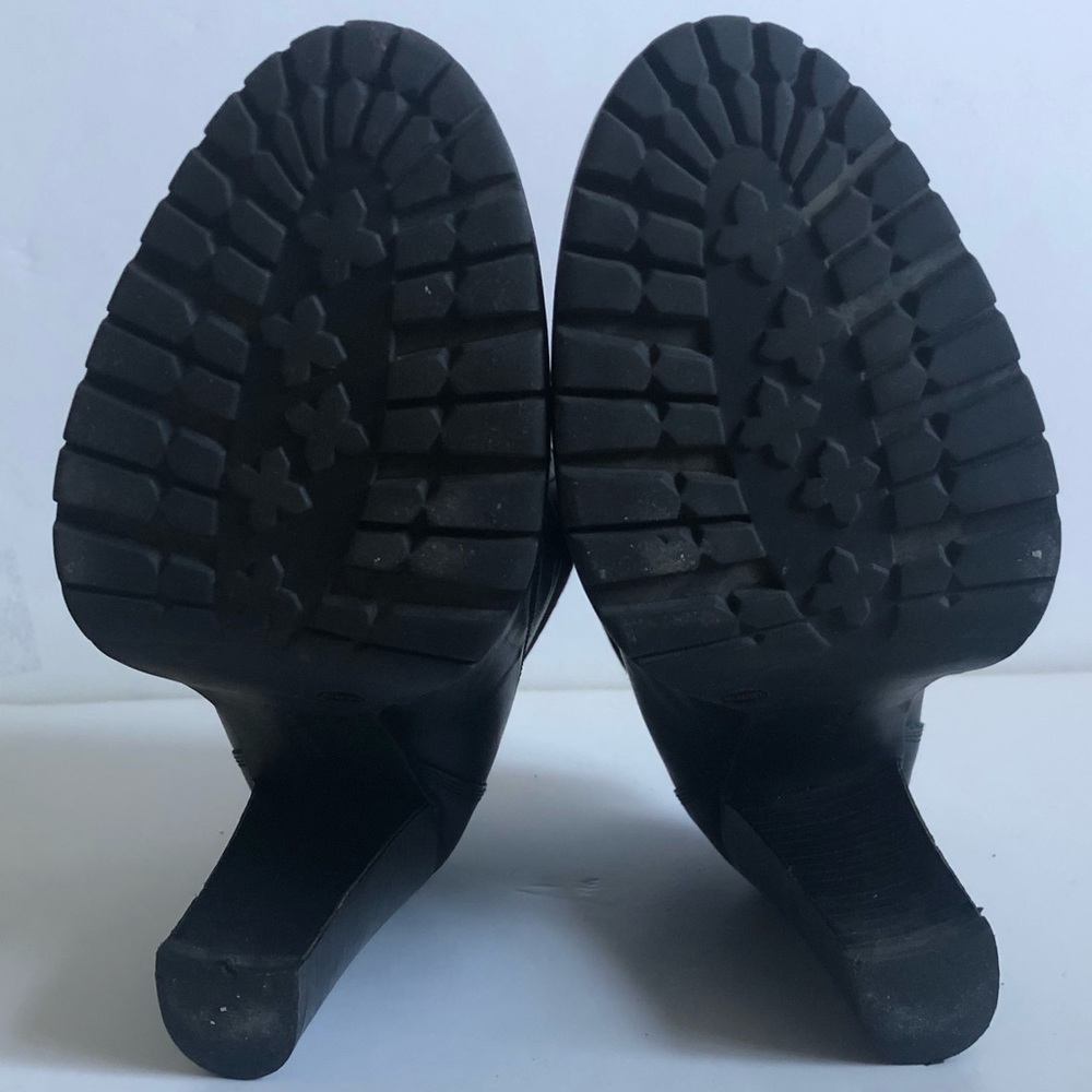 BCBGeneration Platform High Heel Leather Combat Booties - Picture 5 of 9